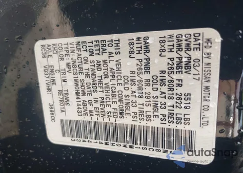 2017 Infiniti Qx70 from USA, damaged, VIN JN8CS1MW0HM414433